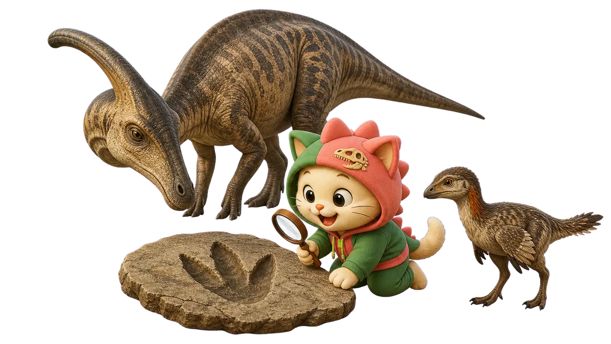 Kiwi investigates a fossil footprint
